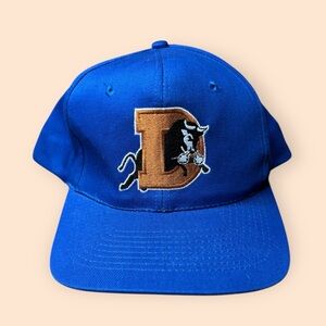 Vintage Durham Bulls 1990s SnapBack Hat Blue Vtg 90s MILB